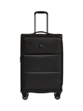 Antler Soft Stripe 2.0 4 Wheel 69cm Medium Expandable Suitcase, Black