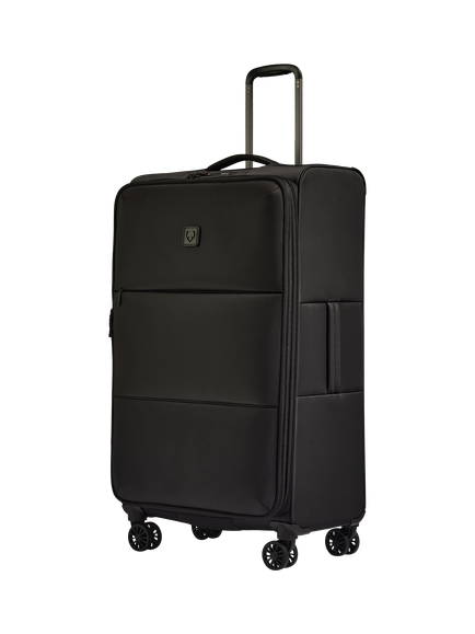 Antler Soft Stripe 2.0 4 Wheel 81cm Large Expandable Suitcase, Black, Black