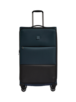 Antler Soft Stripe 2.0 4 Wheel 81cm Large Expandable Suitcase, Black - view 2, Navy