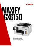 Canon MAXIFY GX6150 All-In-One Wireless Wi-Fi Printer, White