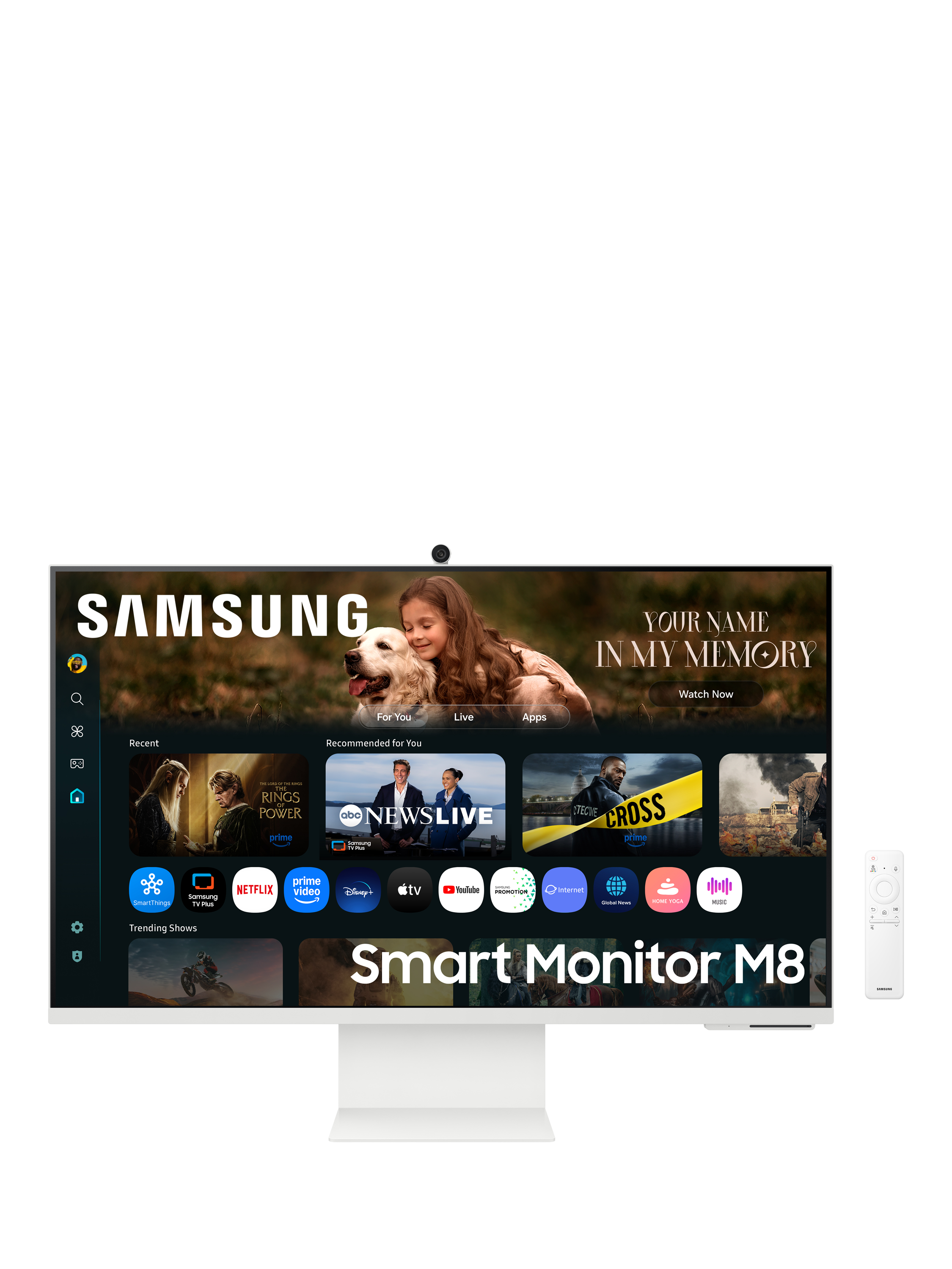 Samsung M80F LS32FM801UUXXU 4K Ultra HD Smart Monitor, 32”, White