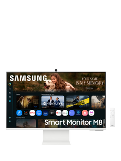 Samsung M80F LS32FM801UUXXU 4K Ultra HD Smart Monitor, 32”, White, White