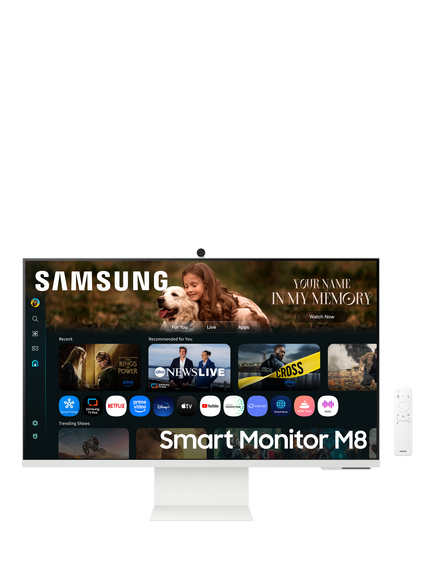 Samsung M80F LS32FM801UUXXU 4K Ultra HD Smart Monitor, 32”, White, White