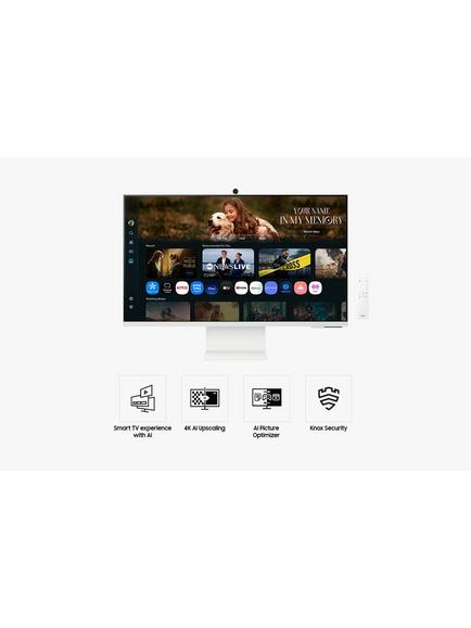 Samsung M80F LS32FM801UUXXU 4K Ultra HD Smart Monitor, 32”, White - view 2, White