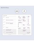 BLOX Stationery A5 Week to View 2026 Diary, Cobalt