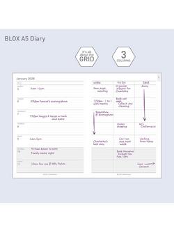 BLOX Stationery A5 Week to View 2026 Diary, Cobalt - view 2, Cobalt