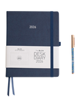 BLOX Stationery Desk Week to View 2026 Diary, Navy