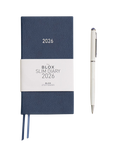 BLOX Stationery Slim Week to View 2026 Diary, Navy