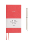 BLOX Stationery Slim Week to View 2026 Diary, Tomato