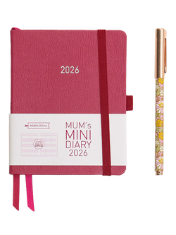 MUM's Office Mini 2026 Diary, Raspberry, Raspberry
