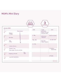 MUM's Office Mini 2026 Diary, Raspberry - view 2, Raspberry