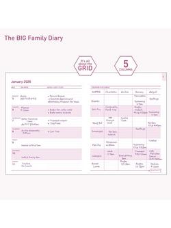 MUM's Office Big Family 2026 Diary, Raspberry - view 2, Raspberry