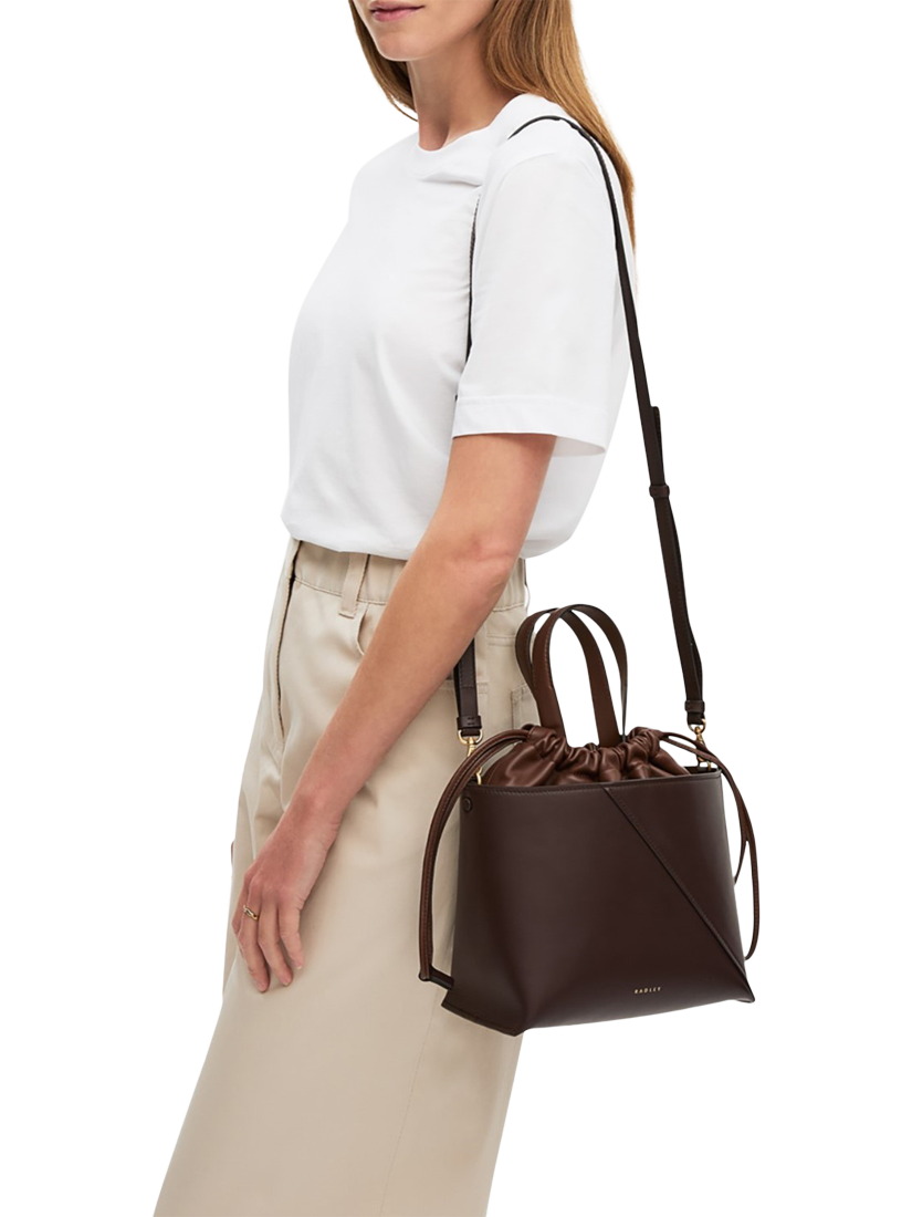 Product image 5 of 5, which shows Radley The Portobello Drawstring Crossbody, Dark Oak