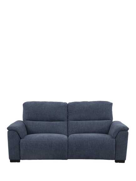 John Lewis Unwind Large 3 Seater Power Recliner Sofa, Blue Chenille, Blue Chenille