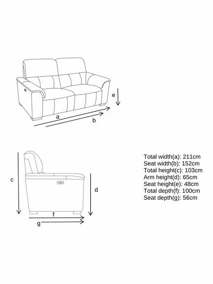 John Lewis Unwind Large 3 Seater Power Recliner Sofa, Blue Chenille - view 2, Blue Chenille