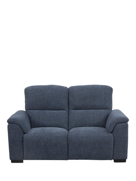 John Lewis Unwind Medium 2 Seater Power Recliner Sofa, Blue Chenille, Blue Chenille