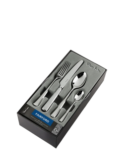 Robert Welch Fairford Bright Stainless Steel Cutlery Set, 24 Piece/6 Place Settings - view 2, Mirror-polished Finish