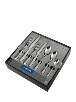 Robert Welch Fairford Bright Stainless Steel Cutlery Set, 42 Piece/6 Place Settings - view 2, Mirror-polished Finish