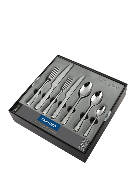 Robert Welch Fairford Bright Stainless Steel Cutlery Set, 42 Piece/6 Place Settings - view 2, Mirror-polished Finish