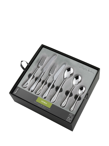 Robert Welch Kemble Bright Stainless Steel Cutlery Set, 42 Piece/6 Place Settings - view 2, Mirror-polished Finish