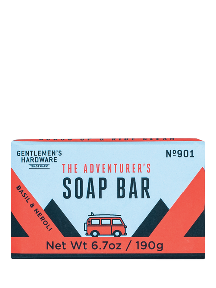 Gentlemen's Hardware Basil & Neroli Soap, 190g, Blue