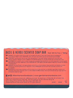 Gentlemen's Hardware Basil & Neroli Soap, 190g - view 2, Blue