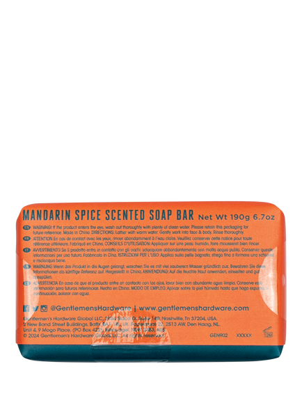 Gentlemen's Hardware Mandarin Spice Soap, 190g - view 2, Blue