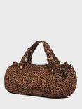 Gerard Darel Leopard Print 24H Leather Grab Bag, Camel