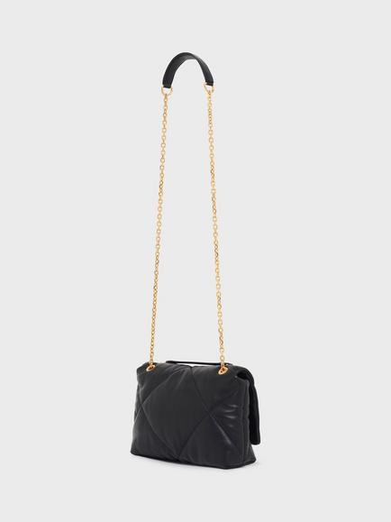 Gerard Darel Le Fanny Quilted Pure Leather Bag, Black - view 2, Black