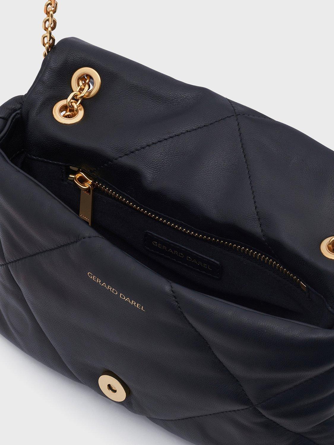 Product image 4 of 4, which shows Gerard Darel Le Fanny Quilted Pure Leather Bag, Black