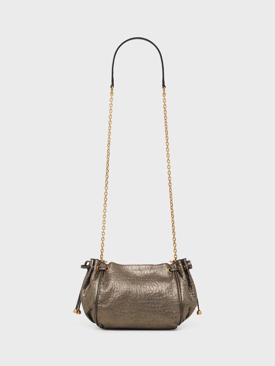 Gerard Darel Le Mini 24 Leather Bag, Bronze