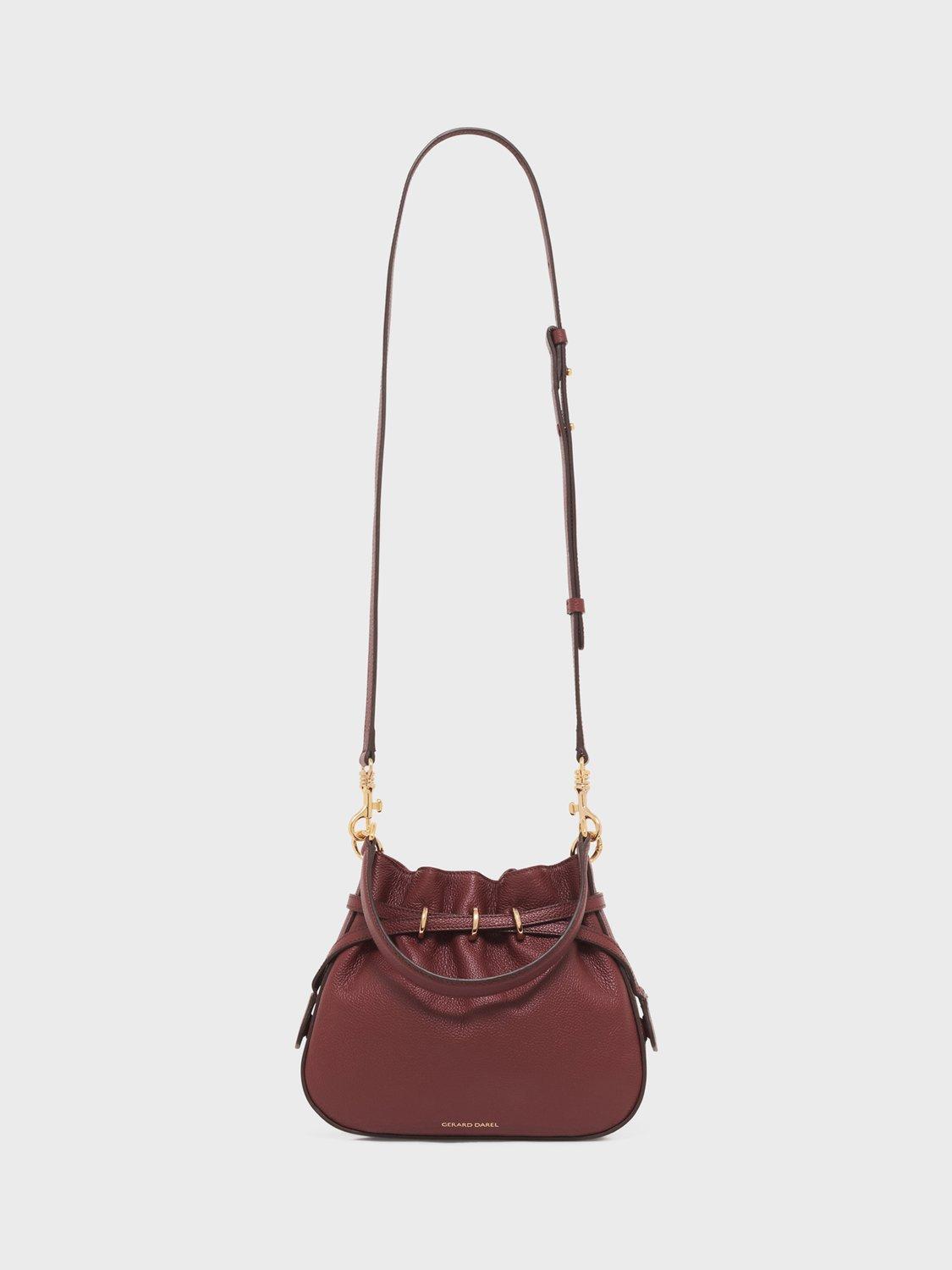 Gerard Darel Le Mini Romy Pure Leather Bag, Cherry