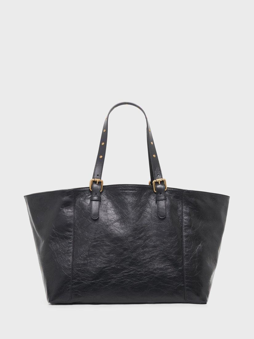Product image 1 of 3, which shows Gerard Darel Simple Pure Leather Tote Bag, Black