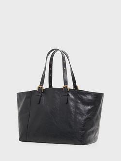 Gerard Darel Simple Pure Leather Tote Bag, Black - view 2, Black