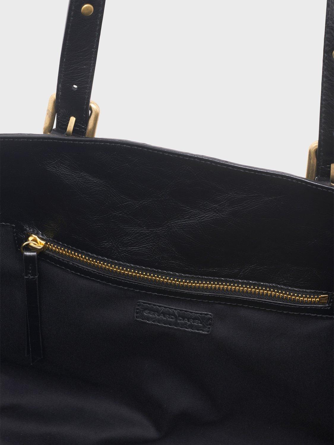Product image 3 of 3, which shows Gerard Darel Simple Pure Leather Tote Bag, Black