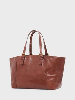 Gerard Darel Simple Leather Tote Bag - view 2, Caramel