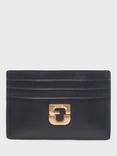 Gerard Darel Logo Detail Pure Leather Card Holder, Black