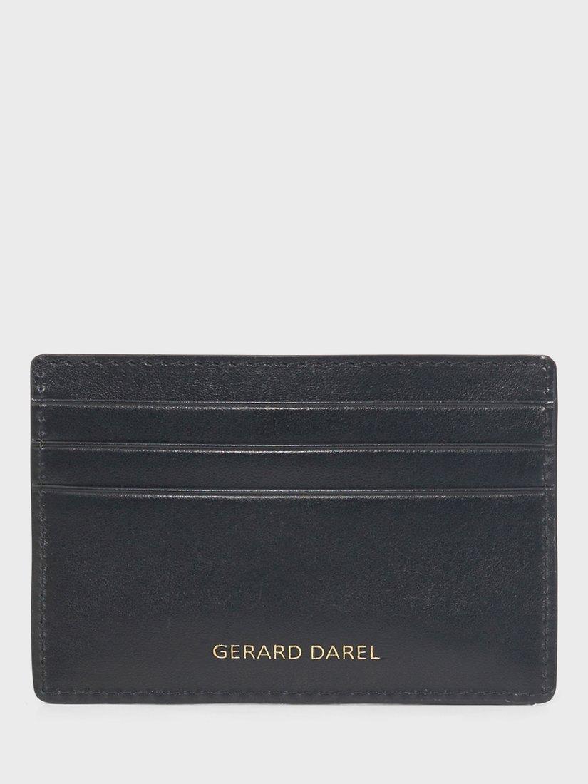 Product image 2 of 4, which shows Gerard Darel Logo Detail Pure Leather Card Holder, Black