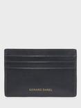 Gerard Darel Logo Detail Pure Leather Card Holder, Black