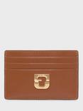 Gerard Darel Logo Detail Pure Leather Card Holder, Cognac