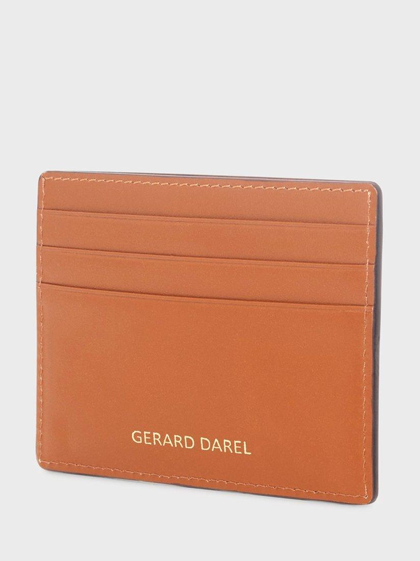 Product image 3 of 4, which shows Gerard Darel Logo Detail Pure Leather Card Holder, Cognac