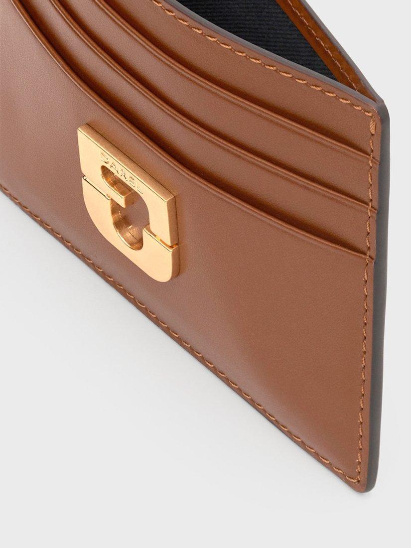 Product image 4 of 4, which shows Gerard Darel Logo Detail Pure Leather Card Holder, Cognac