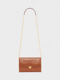 Gerard Darel Enveloppe Pure Leather Crossbody Bag, Cognac, Cognac