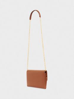 Gerard Darel Enveloppe Pure Leather Crossbody Bag, Cognac - view 2, Cognac