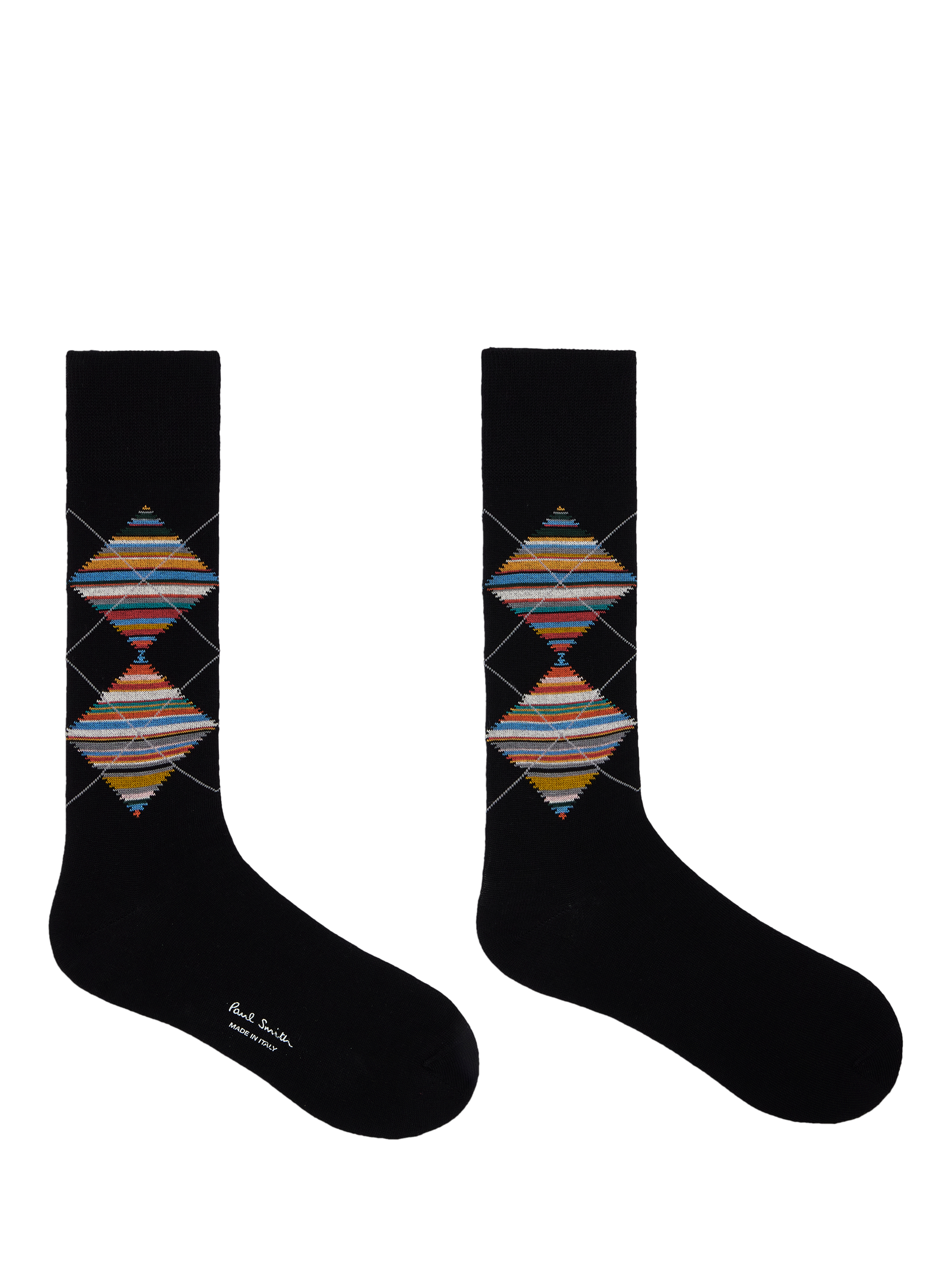 Product image 4 of 4, which shows Paul Smith Patterned Cotton Blend Socks, Pack of 3, Multi Multi