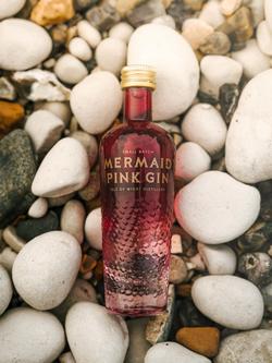 Isle of Wight Distillery Mermaid Pink Gin Miniature, 5cl - view 2, Multi Multi