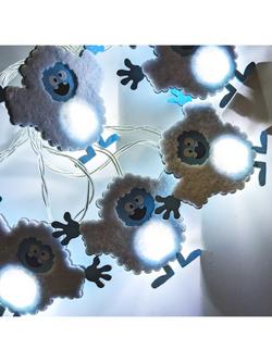 Tinc Yeti Fairy Lights, Blue - view 2, Blue