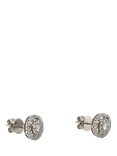 Pre-loved 18ct White Gold 34-Stone Diamond Cluster Stud Earrings