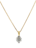 Pre-loved 18ct Yellow and White Gold Diamond Claw-Set Pendant