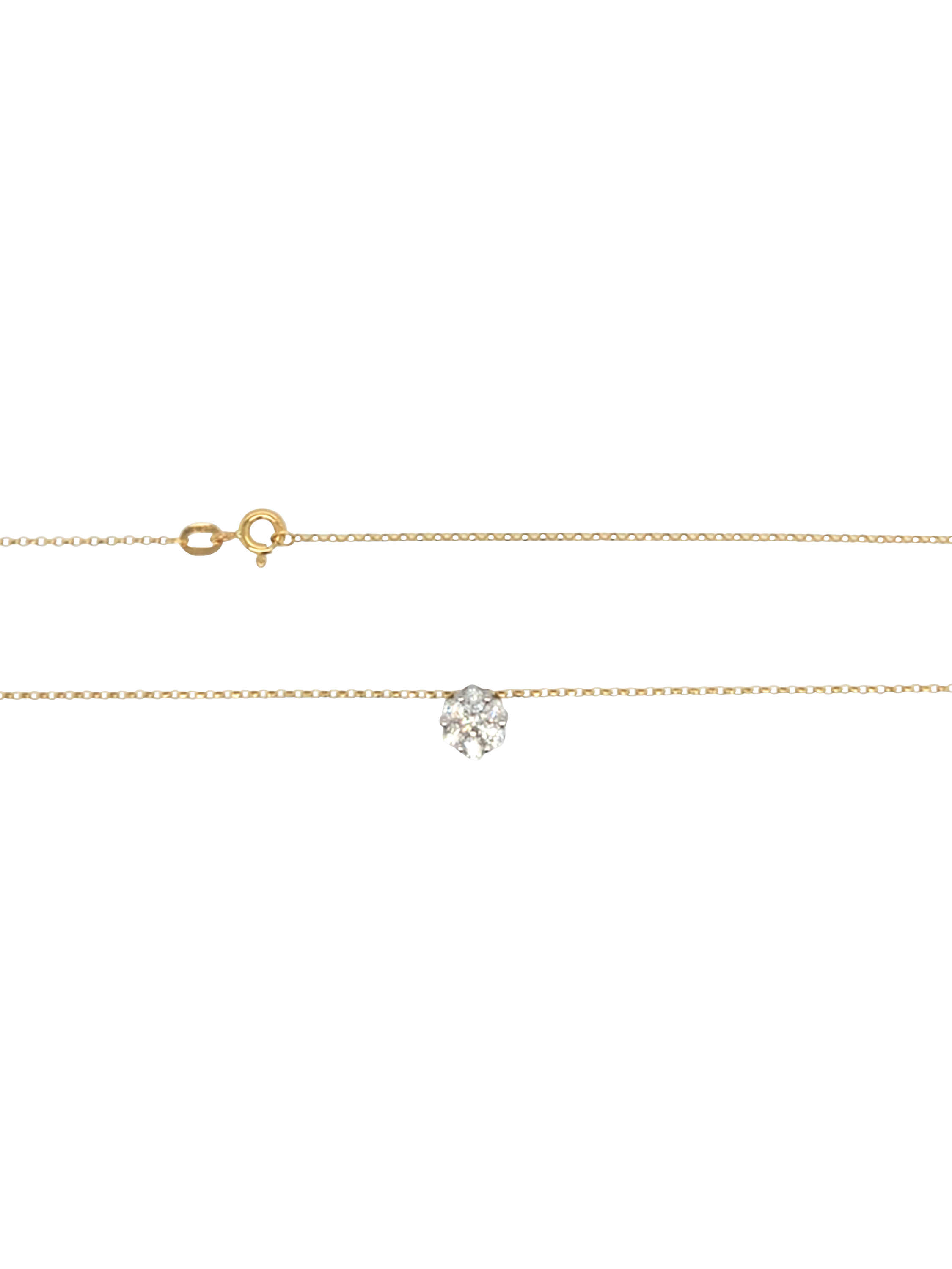 Product image 2 of 5, which shows Pre-loved 18ct Yellow and White Gold 7-Stone Diamond Round Claw-Set Pendant